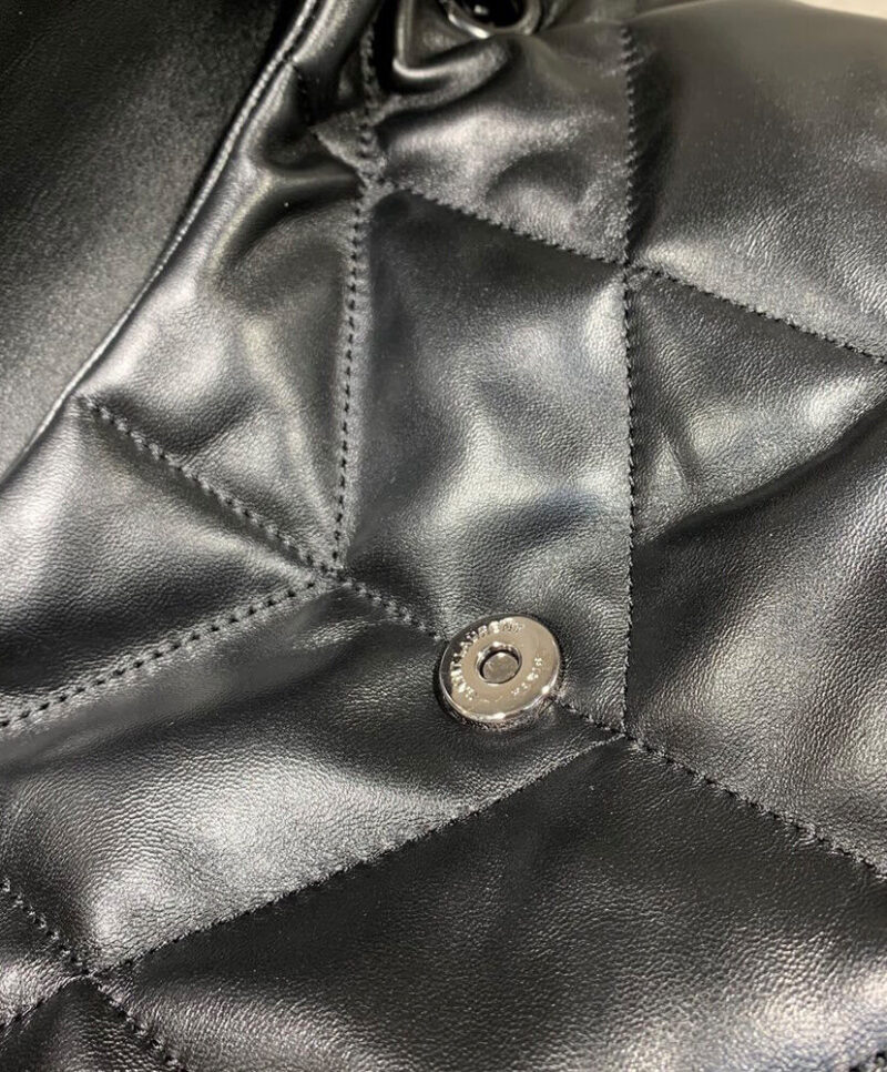 Saint Laurent Loulou Puffer Small Bag In Quilted Lambskin Black